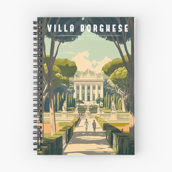 Item preview, Villa Borghese Retro Travel Poster – Vintage Rome Park Landscape Italy Art Print designed and sold by StrasserArt.