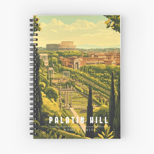 Item preview, Póster de viaje retro del Monte Palatino: ruinas de la antigua Roma, historia italiana, arte, etiquetas SEO: designed and sold by StrasserArt.
