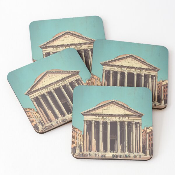 Artikelvorschau, Pantheon Retro Travel Poster – Vintage Rome Architecture Art Print entworfen und verkauft von StrasserArt.