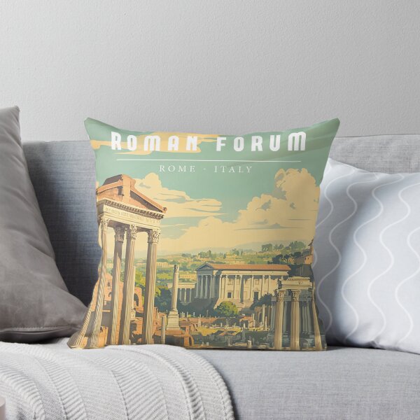 Artikelvorschau, Forum Romanum Retro Travel Poster – Vintage Rome Ruins Ancient History Art Print entworfen und verkauft von StrasserArt.