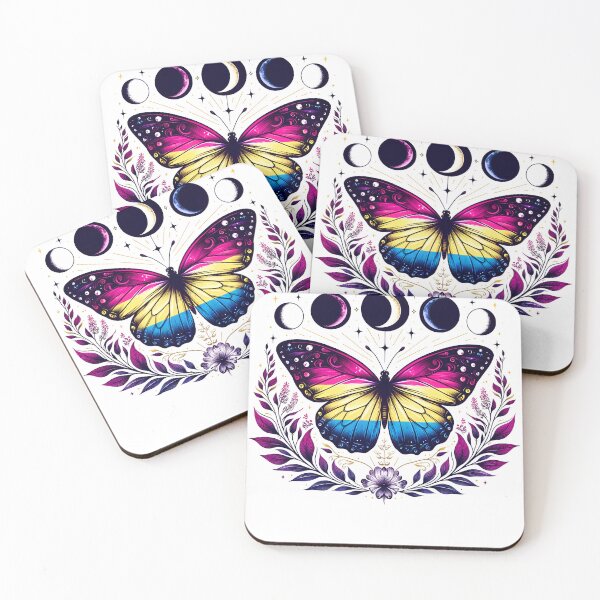 Item preview, Pansexual Pride Queer LGBT Butterfly Moon LGBTQ designed and sold by Kimberley King Art  King Art.