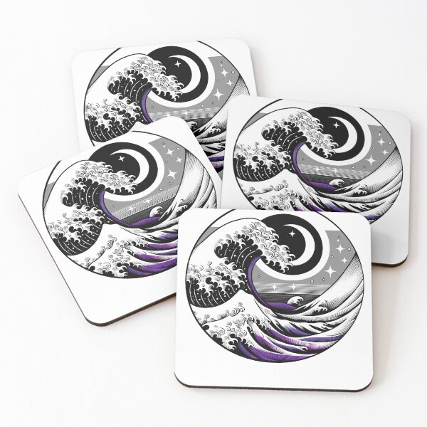 Item preview, Asexual Pride LGBT Month Japanese Art Subtle Discreet designed and sold by Kimberley King Art  King Art.
