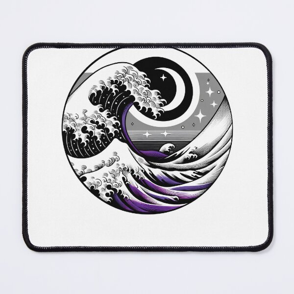 Item preview, Asexual Pride LGBT Month Japanese Art Subtle Discreet designed and sold by Kimberley King Art King Art.