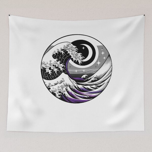 Item preview, Asexual Pride LGBT Month Japanese Art Subtle Discreet designed and sold by Kimberley King Art  King Art.
