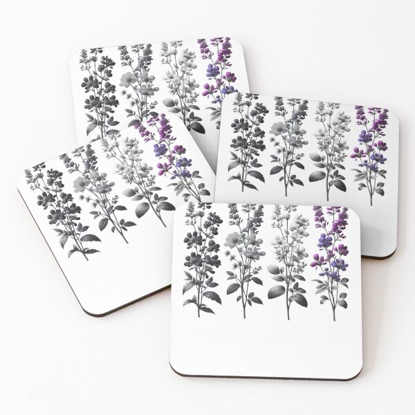 Item preview, Asexual Pride Wildflower LGBT Month Subtle Discreet designed and sold by Kimberley King Art  King Art.
