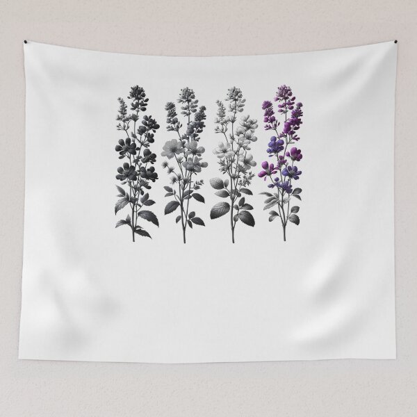 Item preview, Asexual Pride Wildflower LGBT Month Subtle Discreet designed and sold by Kimberley King Art  King Art.