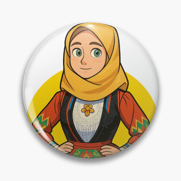 Item preview, Sardinian Style: Sardinian Beauty – Cartoon Girl in Traditional Dress designed and sold by Arte Cartoon From TagTeam Group.