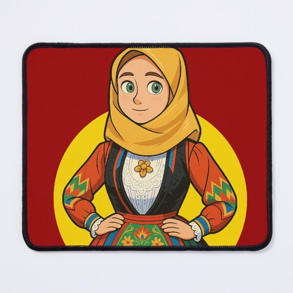 Item preview, Sardinian Style: Sardinian Beauty – Cartoon Girl in Traditional Dress designed and sold by Arte Cartoon From TagTeam Group.