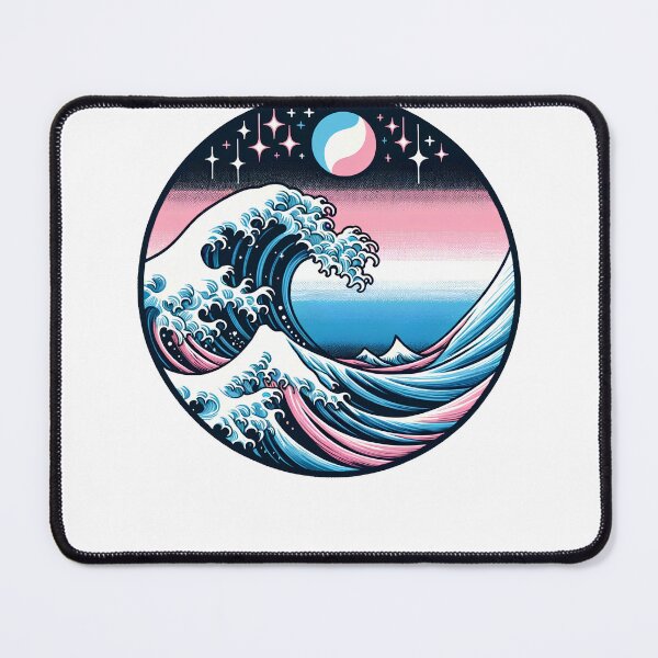 Item preview, Transgender LGBTQ Subtle Pride Month Japanese Art Discreet designed and sold by Kimberley King Art King Art.