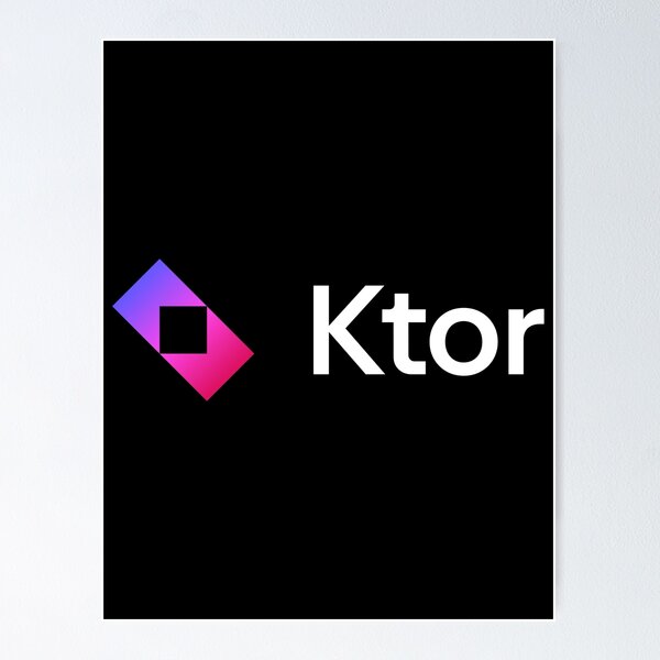 Artikel-Vorschau von Kotlin Ktor Logo, designt und verkauft von Redstrawberry13.