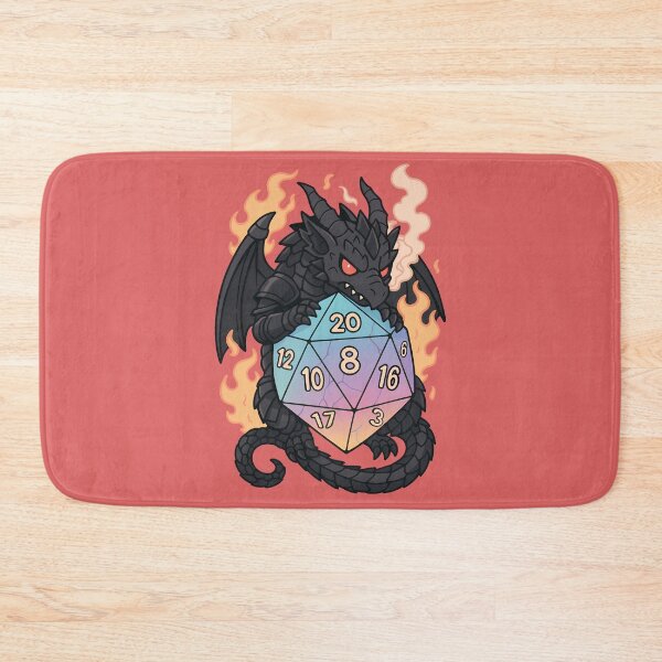 Item preview, D20 Dice Black Dragon DnD designed and sold by Pastel Purrade.
