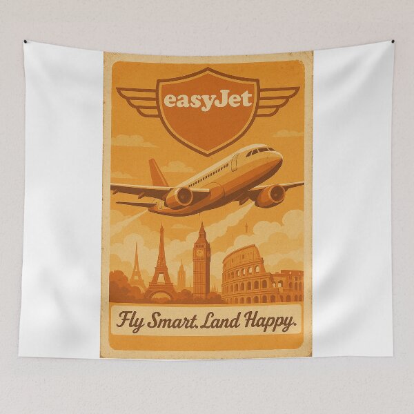 Item preview, easyJet Fly Smart Land Happy designed and sold by Skyframe Aviation.