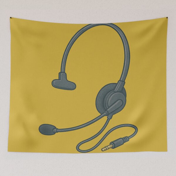 Item preview, Retro Mono Headset with Microphone – Voice from the Past designed and sold by AleTot.