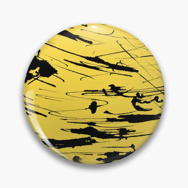 Item preview, Black paint splatter on yellow designed and sold by AnnArtshock.