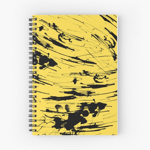 Item preview, Black paint splatter on yellow designed and sold by AnnArtshock.