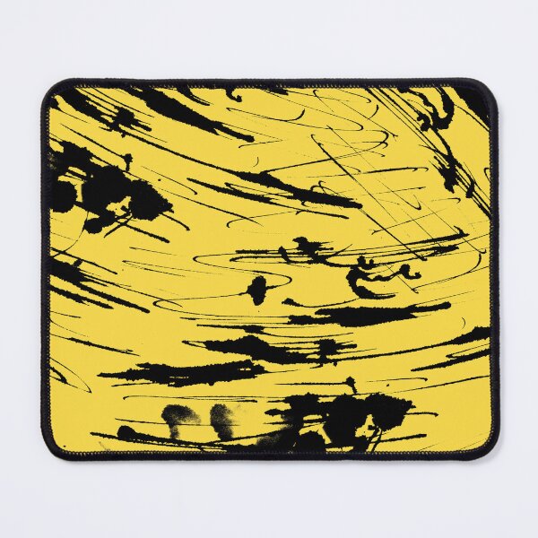 Item preview, Black paint splatter on yellow designed and sold by AnnArtshock.