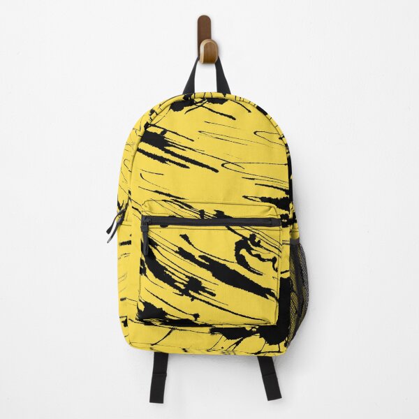 Item preview, Black paint splatter on yellow designed and sold by AnnArtshock.