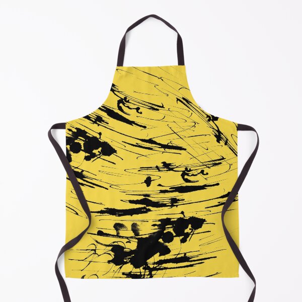Item preview, Black paint splatter on yellow designed and sold by AnnArtshock.