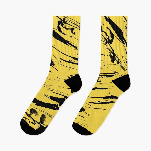 Item preview, Black paint splatter on yellow designed and sold by AnnArtshock.