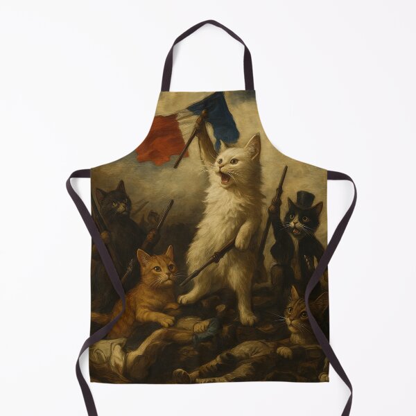 Item preview, Liberty Leading the Cats – Revolutionary Cat Parody of Delacroix Masterpiece designed and sold by iamwonderkitty.