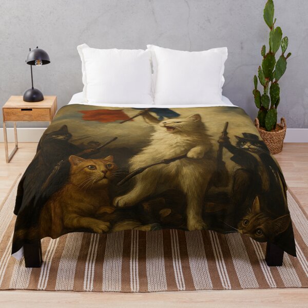 Item preview, Liberty Leading the Cats – Revolutionary Cat Parody of Delacroix Masterpiece designed and sold by iamwonderkitty.