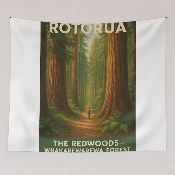 Item preview, The Redwoods Forest Walk – Whakarewarewa, Rotorua designed and sold by Places On Earth.