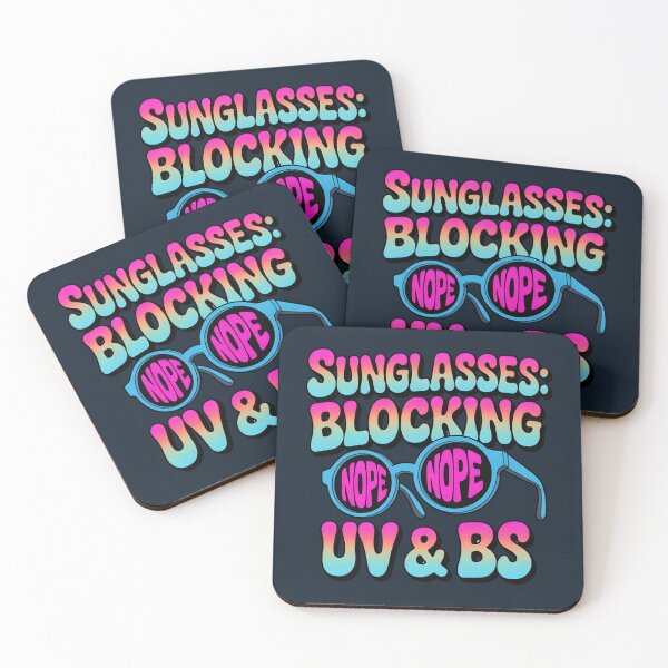 Item preview, Sunglasses: Blocking UV & BS Funny Summer Quote designed and sold by Jollys-ArtShop.
