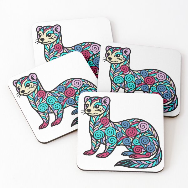 Item preview, Intricate ferret designed and sold by SpectrumShine.