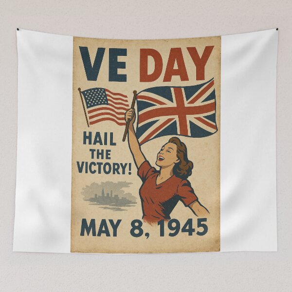 Item preview, VE Day Poster designed and sold by Skyframe Aviation.
