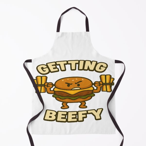 Item preview, Getting Beefy – Funny Burger Workout Food Pun designed and sold by DonnyFoodGadget.