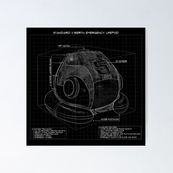 Item preview, Lifepod Blueprint - Transparent designed and sold by RorisRealms.