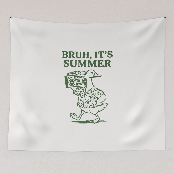 Item preview, Bruh It’s Summer Funny Duck Boombox Retro designed and sold by Alex Songs.