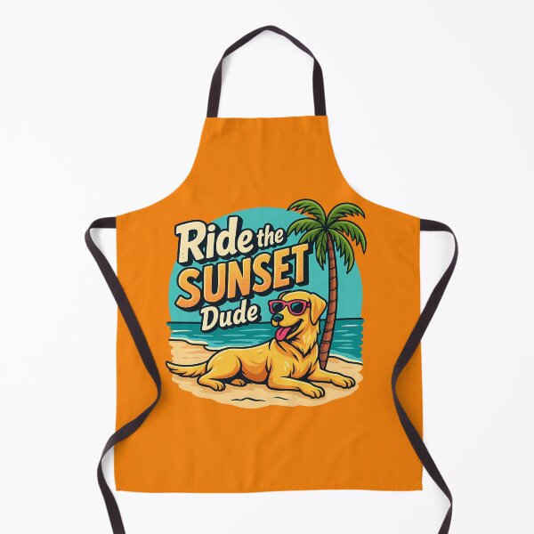 Item preview, Ride the Sunset Dude – Cool Beach Dog Summer Vibes Design designed and sold by Jason123za.