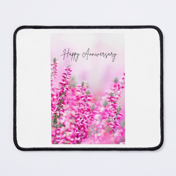 Item preview, HAPPY ANNIVERSARY CARD, FLORAL, PINK WILD FLOWERS designed and sold by AASparksDesigns.