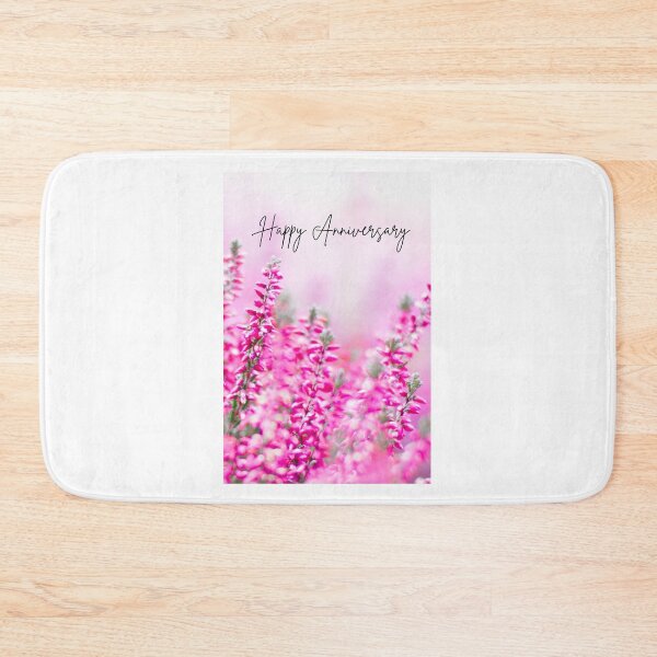 Item preview, HAPPY ANNIVERSARY CARD, FLORAL, PINK WILD FLOWERS designed and sold by AASparksDesigns.