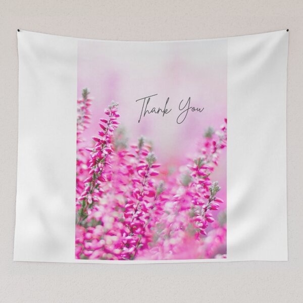 Item preview, THANK YOU CARD, FLORAL, PINK WILD FLOWERS designed and sold by AASparksDesigns.