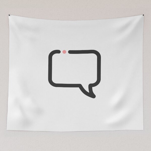 Item preview, Minimalist speech bubble with subtle dot designed and sold by BRIGHTLOOKS.