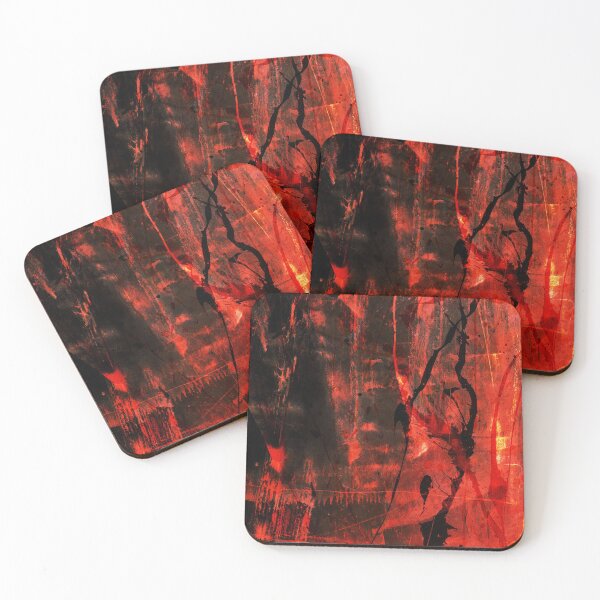 Item preview, Origins Red Yellow Black Abstract Textures designed and sold by NickDedidis.