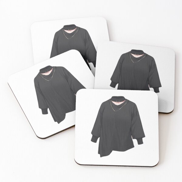 Item preview, Asymmetrical Black Top Aesthetic Sticker (Transparent) designed and sold by CuteKawaiiStudio.