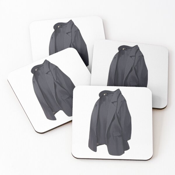 Item preview, Pinstripe Overcoat Aesthetic Sticker (Transparent) designed and sold by CuteKawaiiStudio.