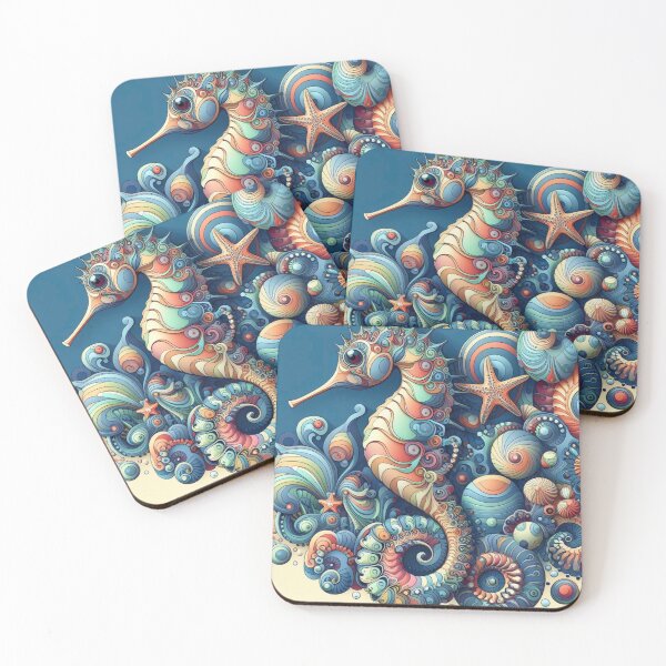 Item preview, Whimsical Underwater Seahorse Tale designed and sold by purplesensation.
