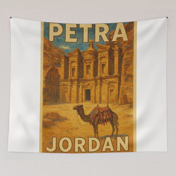 Item preview, Petra Monastery and Camel – Jordan Desert Heritage designed and sold by Places On Earth.