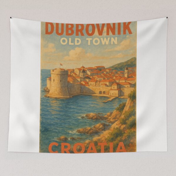 Item preview, Dubrovnik Fortified City on the Adriatic – Croatia Icon designed and sold by Places On Earth.