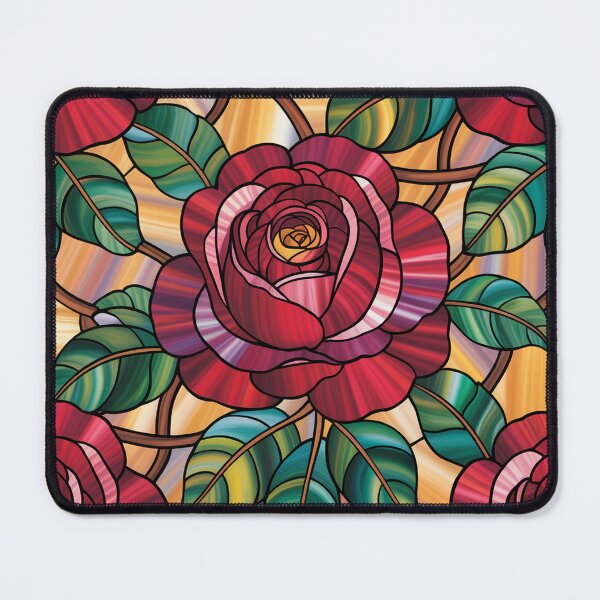 Item preview, Flowing Red Rose Nouveau Print designed and sold by mittie101.