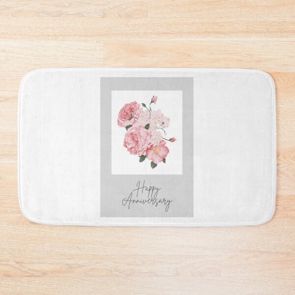 Item preview, HAPPY ANNIVERSARY CARD, FLORAL, PINK ROSES, GREETING CARDS designed and sold by AASparksDesigns.