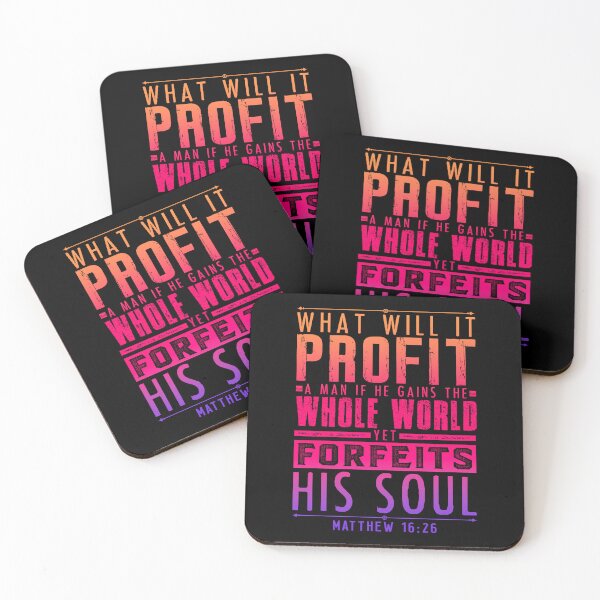 Item preview, Matthew 16:26 What Will It Profit A Man If He Gains The Whole World Yet Forfeits His Soul? designed and sold by plushism.