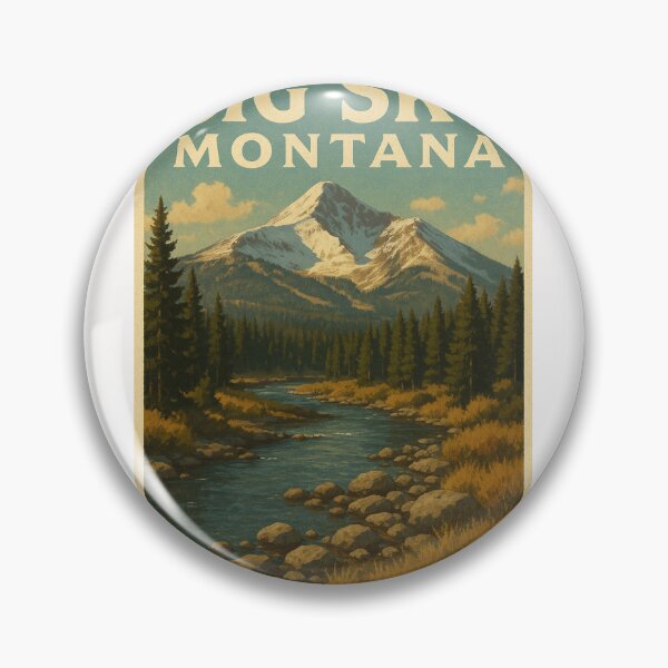 Item preview, Big Sky Montana River and Mountain View designed and sold by Places On Earth.