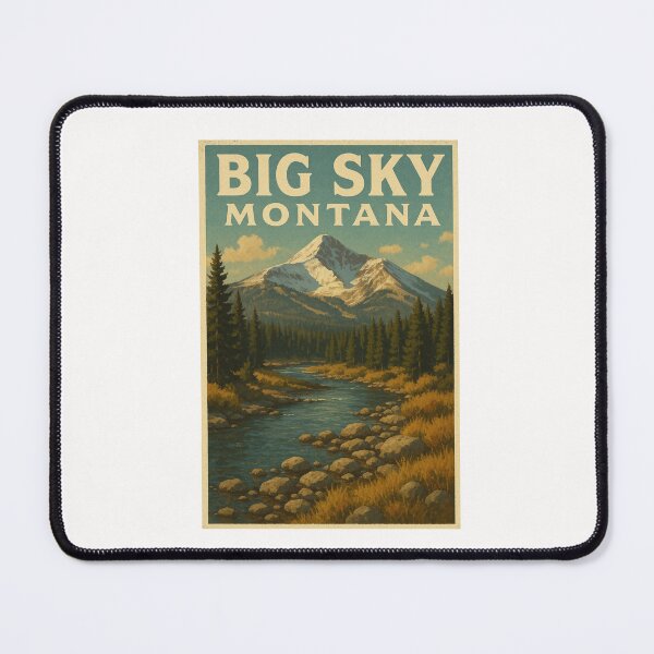 Item preview, Big Sky Montana River and Mountain View designed and sold by Places On Earth.