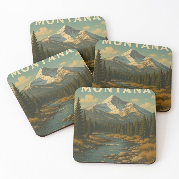 Item preview, Big Sky Montana River and Mountain View designed and sold by Places On Earth.