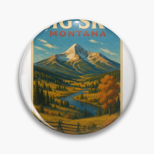Item preview, Autumn in Big Sky – Montana Mountain River Valley designed and sold by Places On Earth.